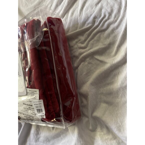 Pottery Barn King Velvet Box Stitch Sham Pillow Christmas Red Holiday - Picture 6 of 14